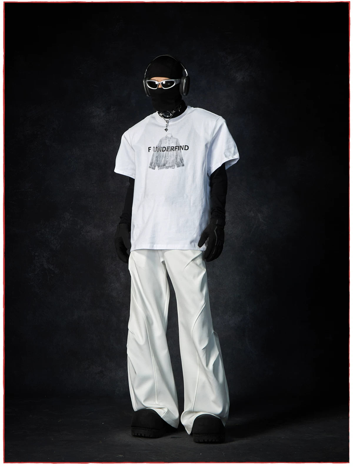Wave Contour Wide‑Leg Trousers