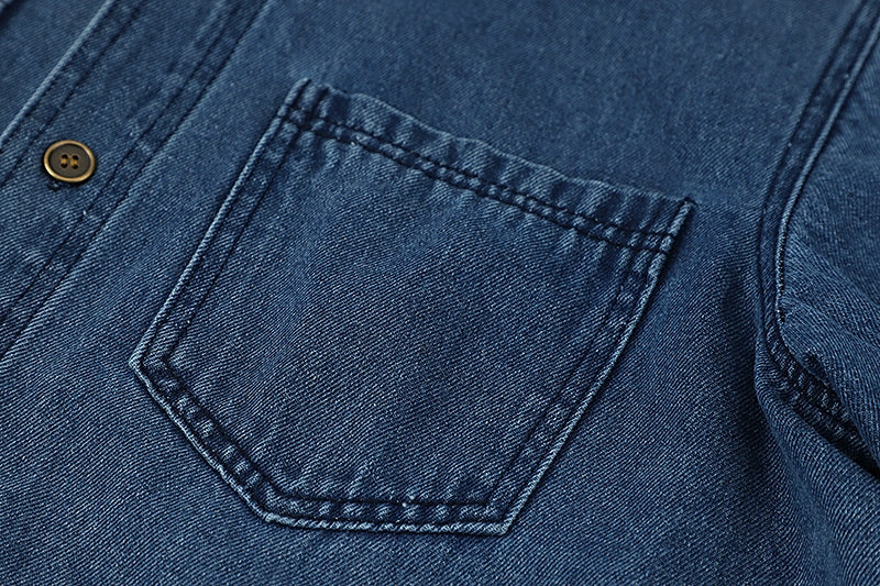 Veste de chemise en jean bleu foncé vintage