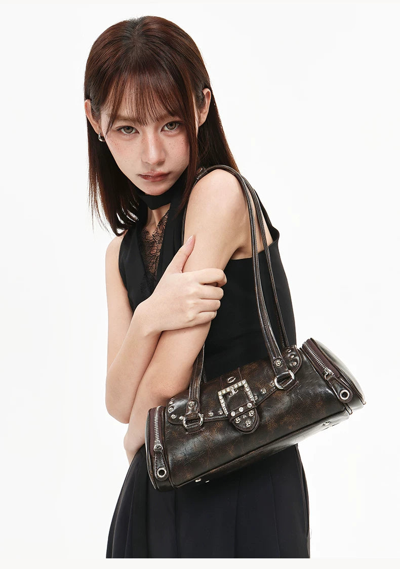 Rivet Relic Buckle Barrel Bag