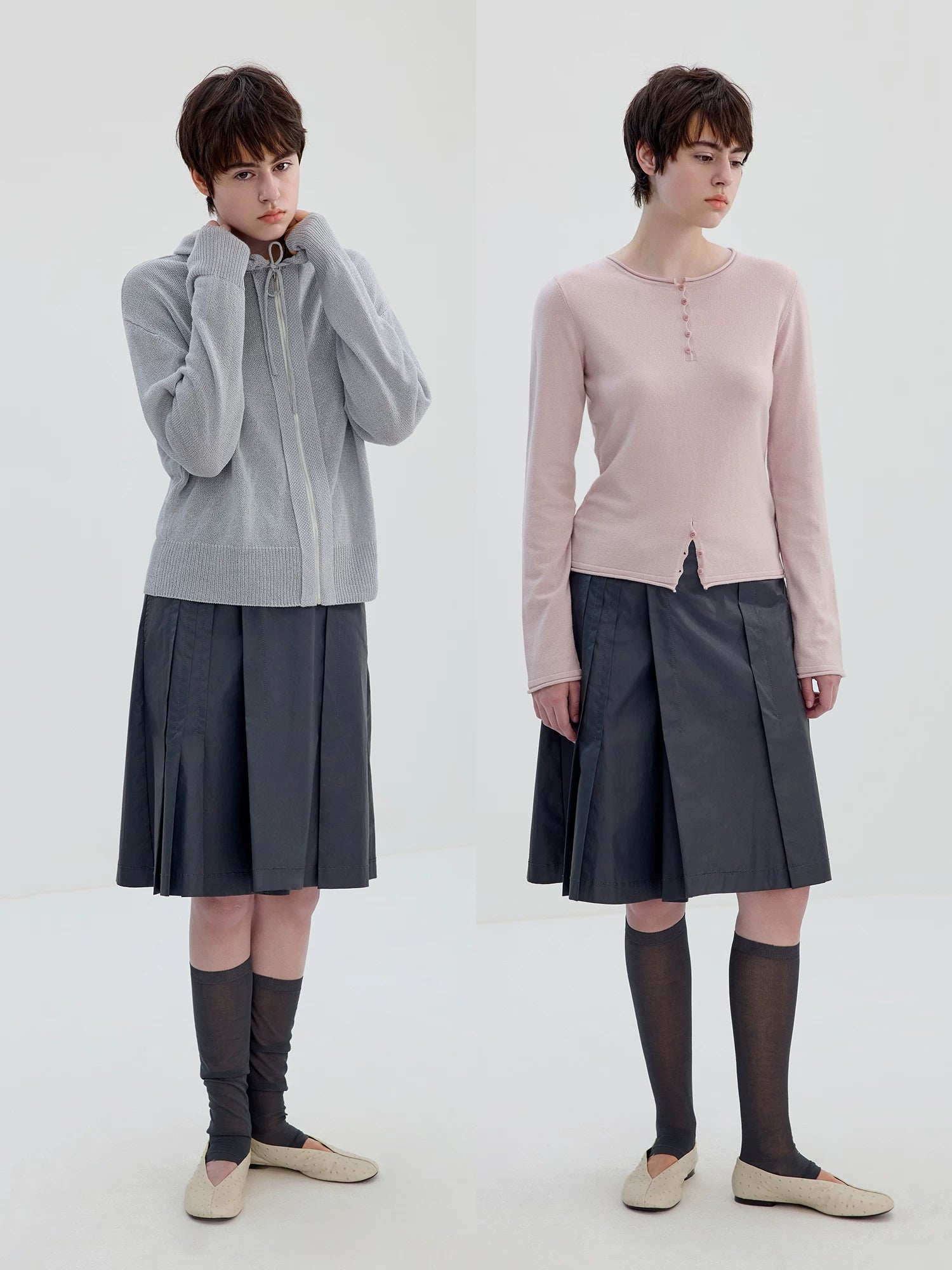 Wrap Pleat Tech Skirt