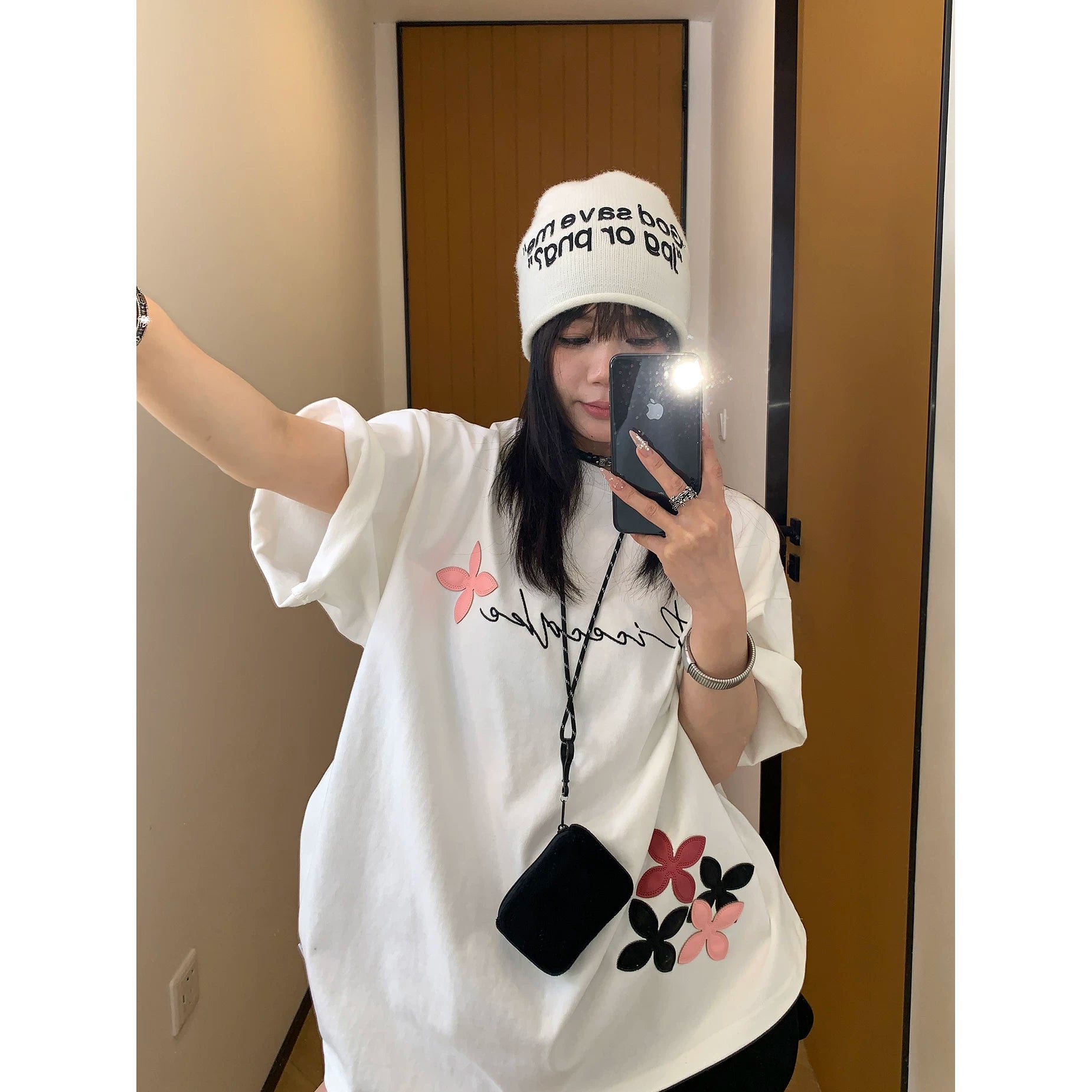 Blossom Script Oversize Tee