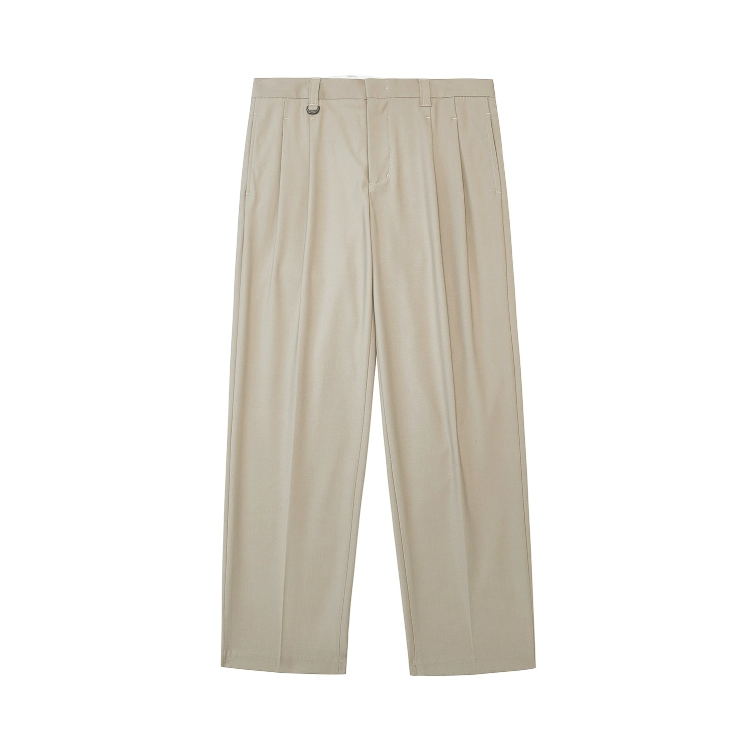 Pantalones de vestir de confort de doble plato