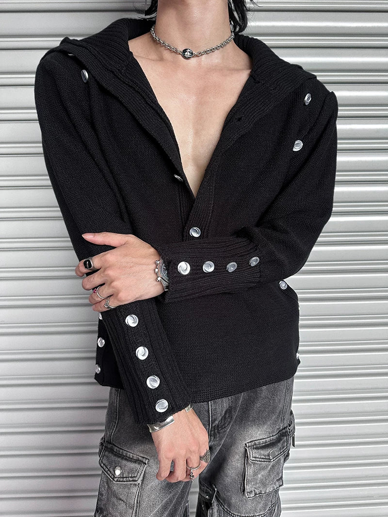Oblivion Spire Snap-Rail Turtleneck Sweater