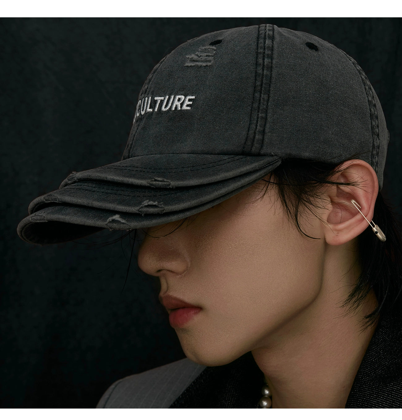 "Culture" Black Cotton Baseball Dad Cap