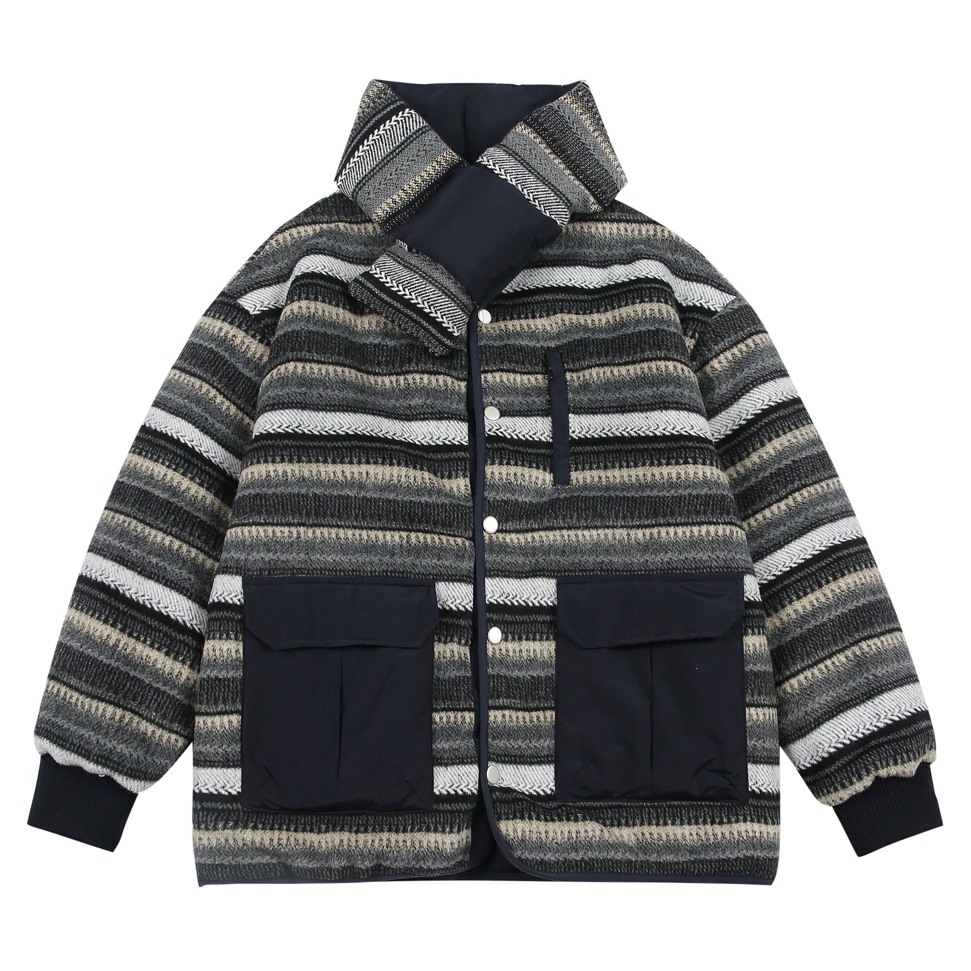 Reversible Navy Quilted Coat