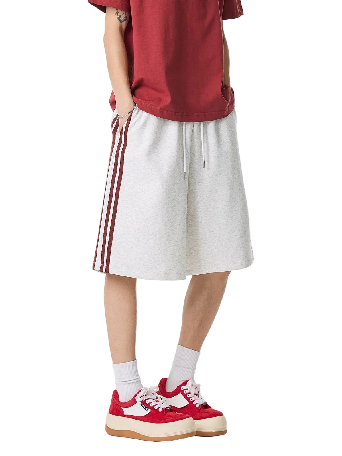 Varsity Lane Triple-Stripe Sweat Shorts