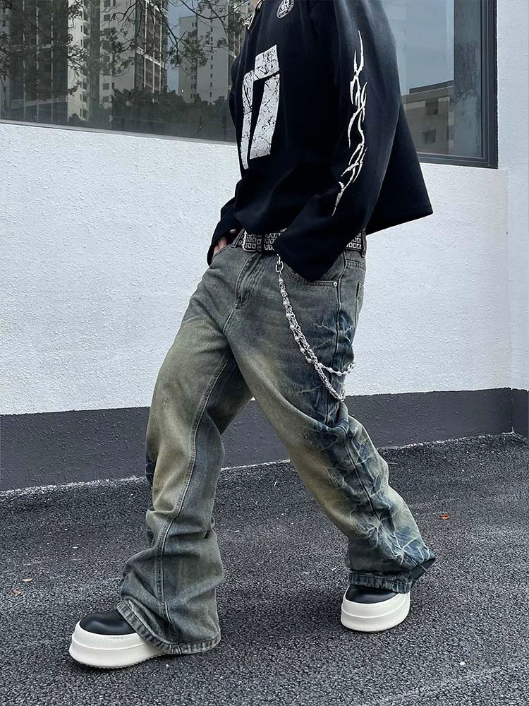 Retro Washed Stacked Jeans