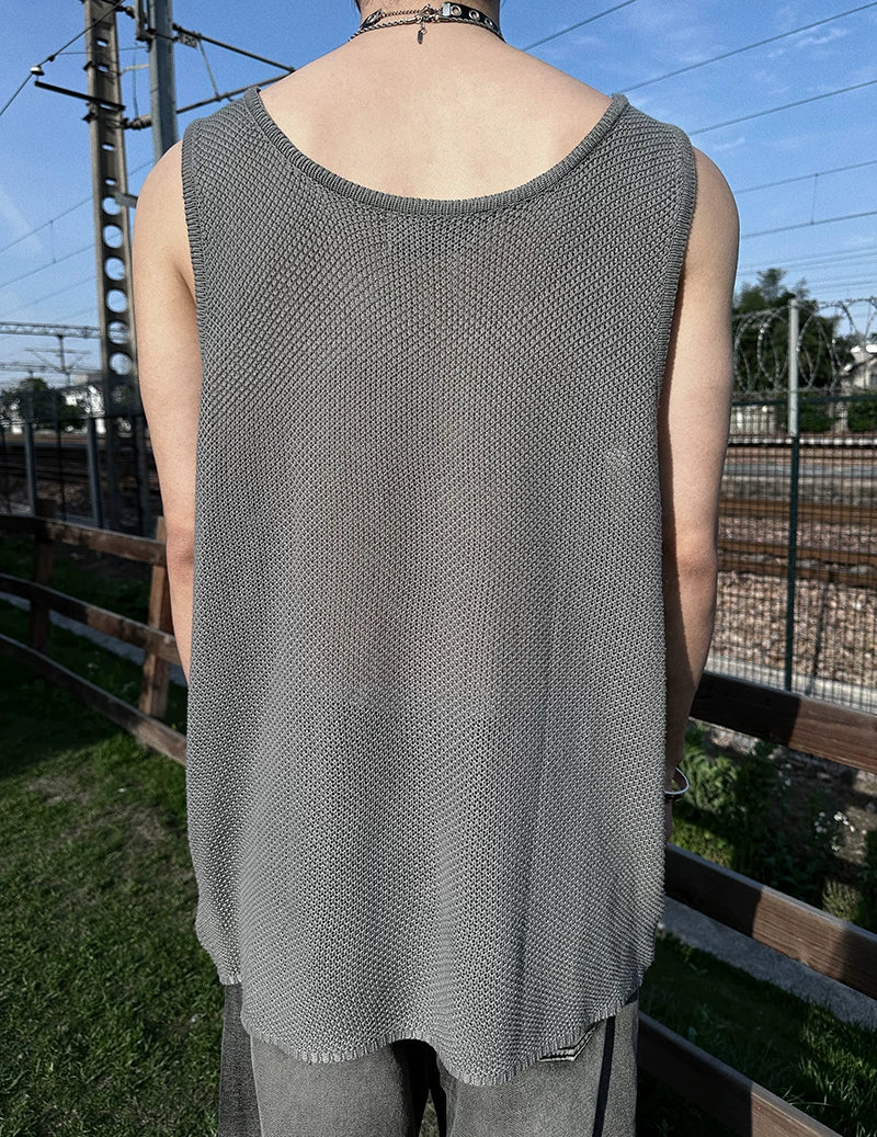 Railway Drift Mesh Drape Tank