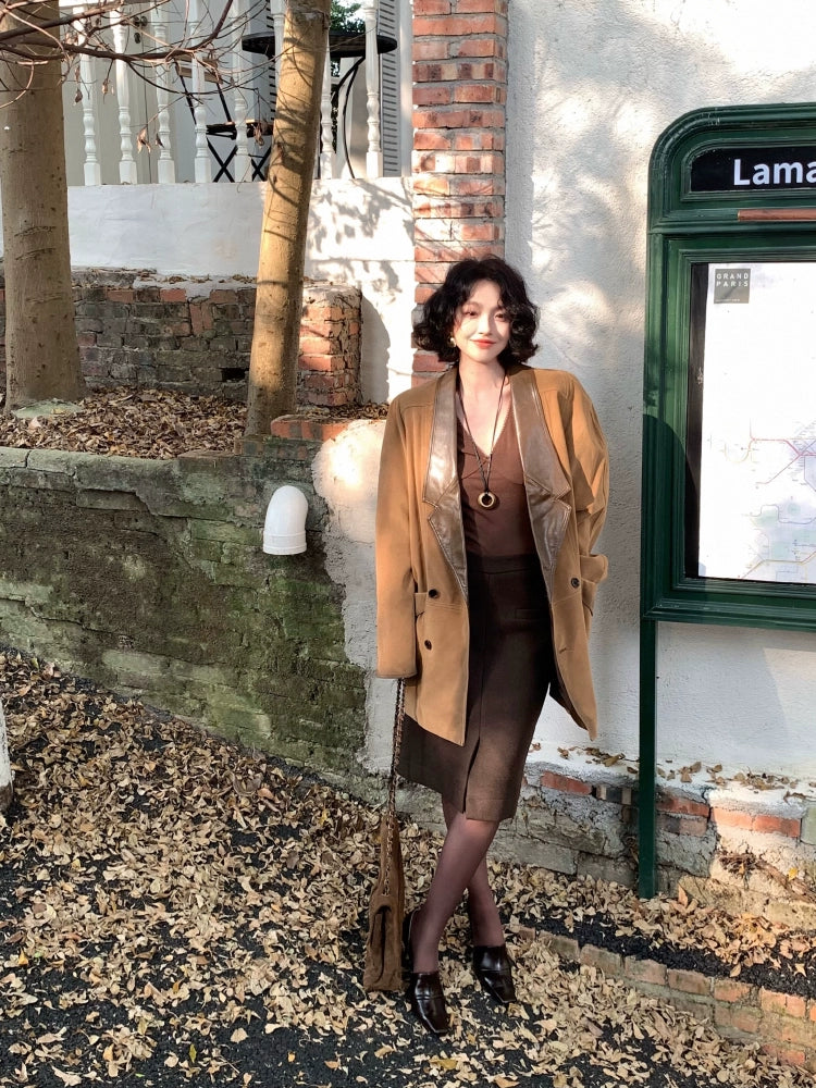 Retro Low-Waisted Pencil Skirt