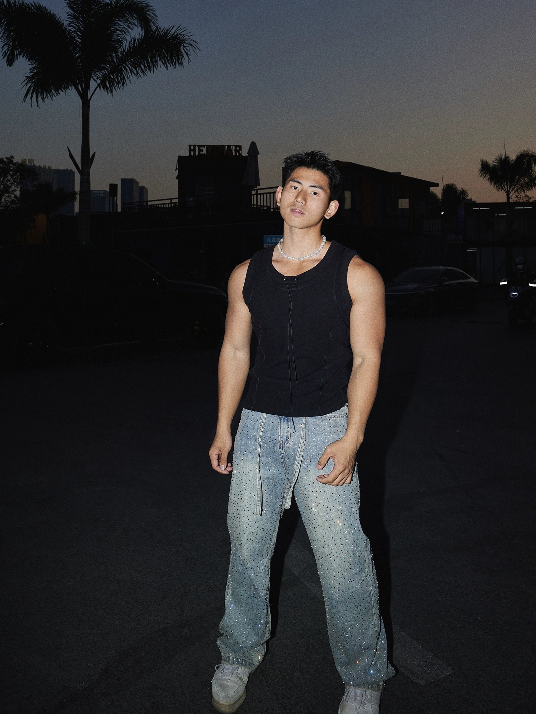 Drawstring Muscle Tank Top