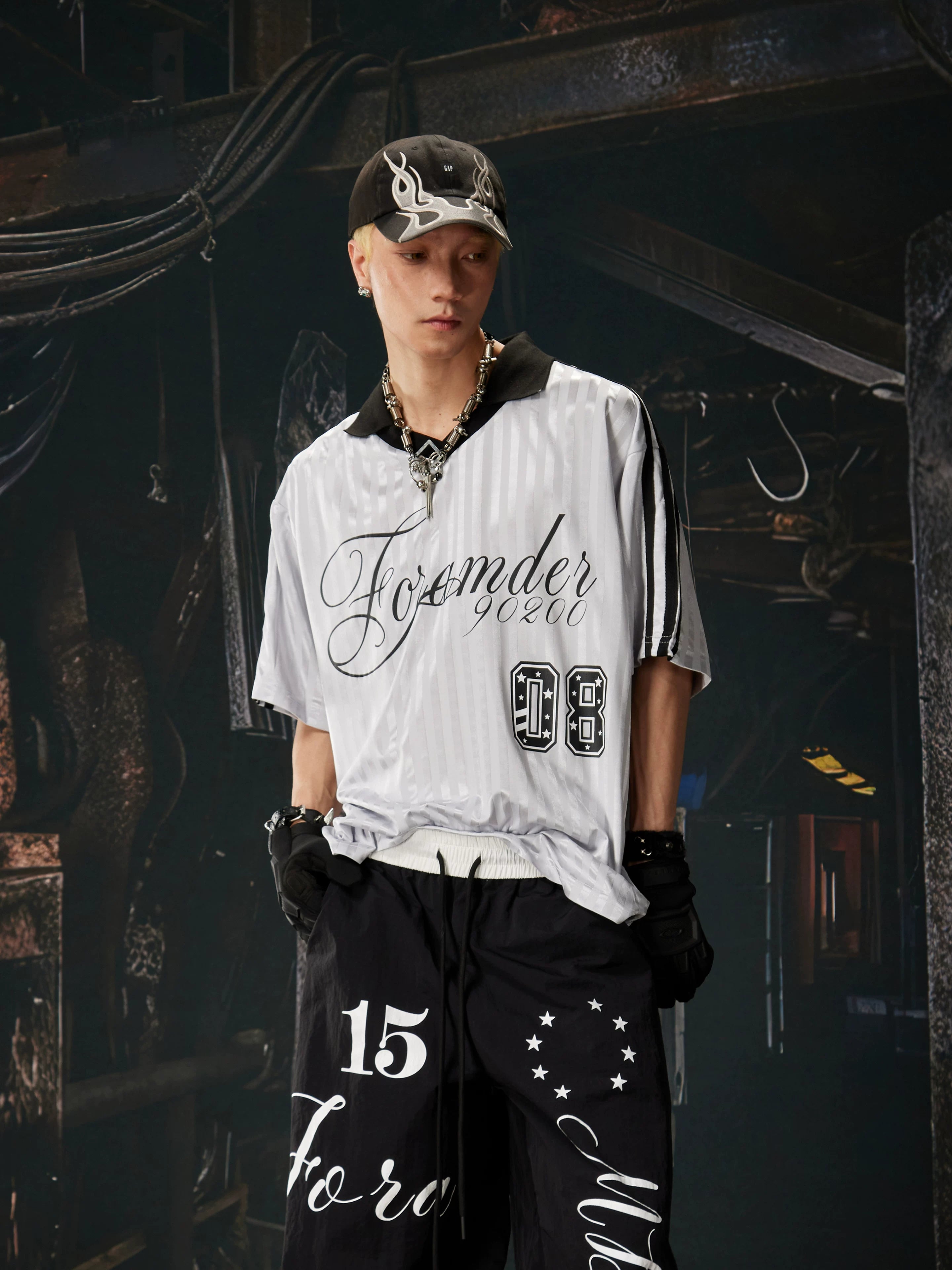 Foramder Varsity Stripe Soccer Jersey Tee