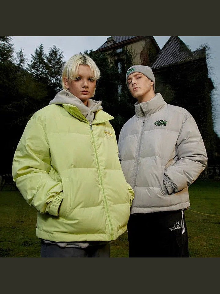 Zip-Up Winter Puffer Jacket - chiclara