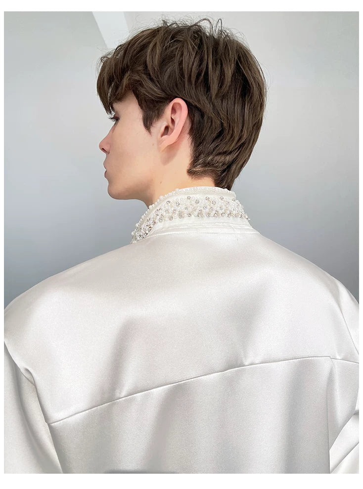 Bloom Embroidered Satin Shirt