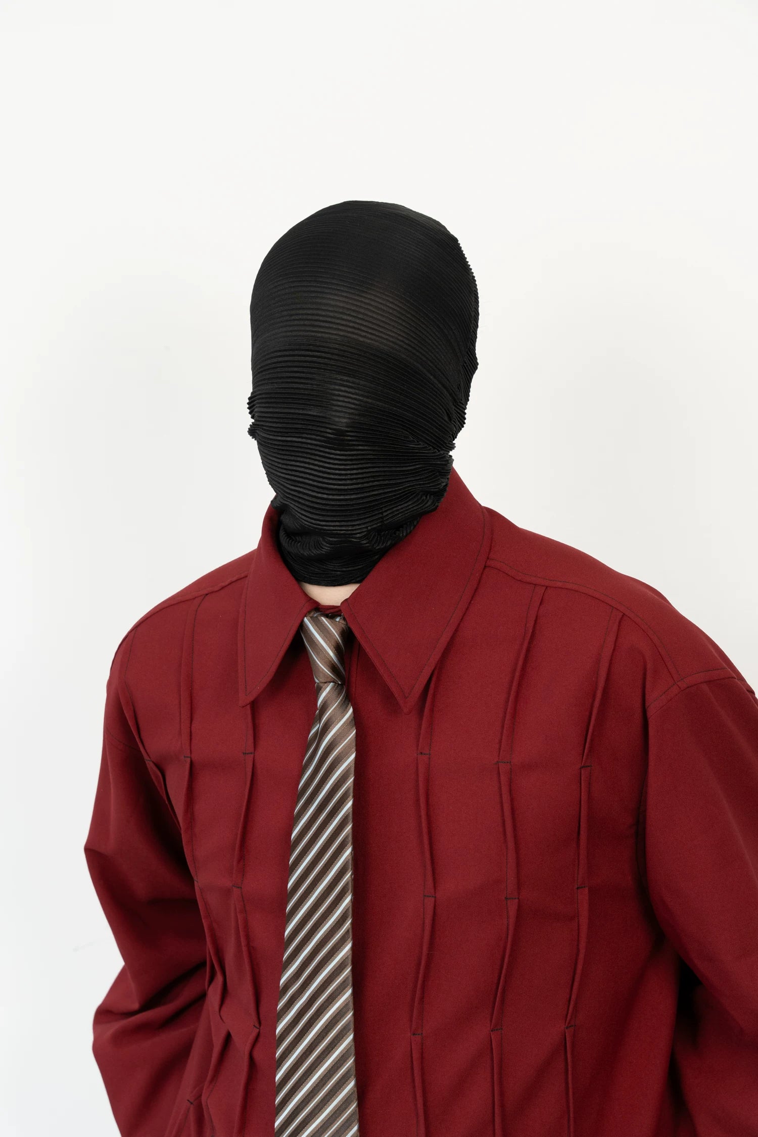 Crimson Fold Prism Shirt