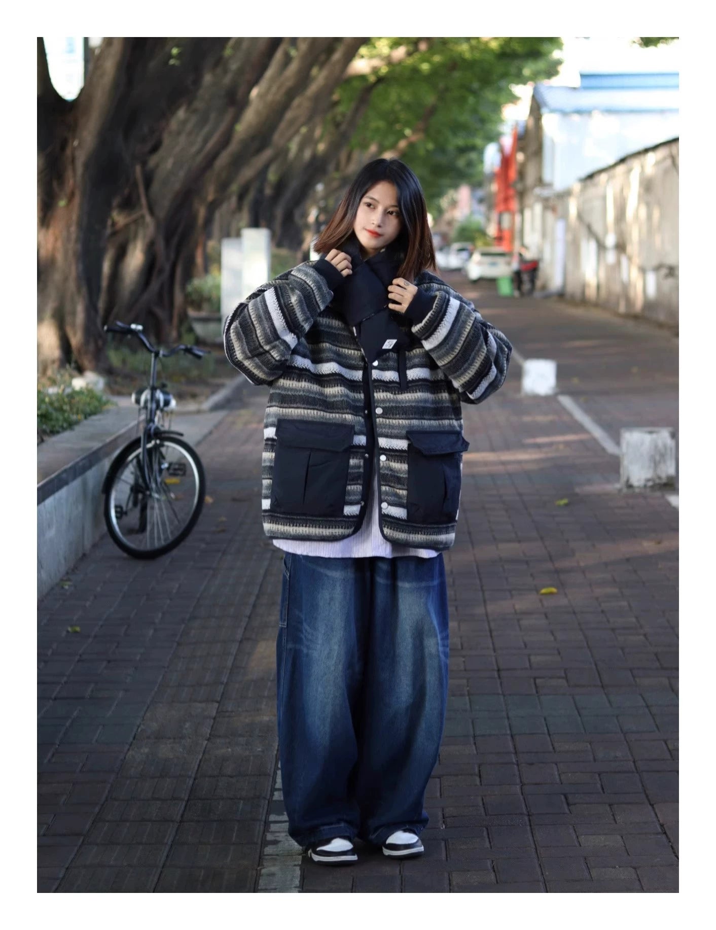 Reversible Navy Quilted Coat