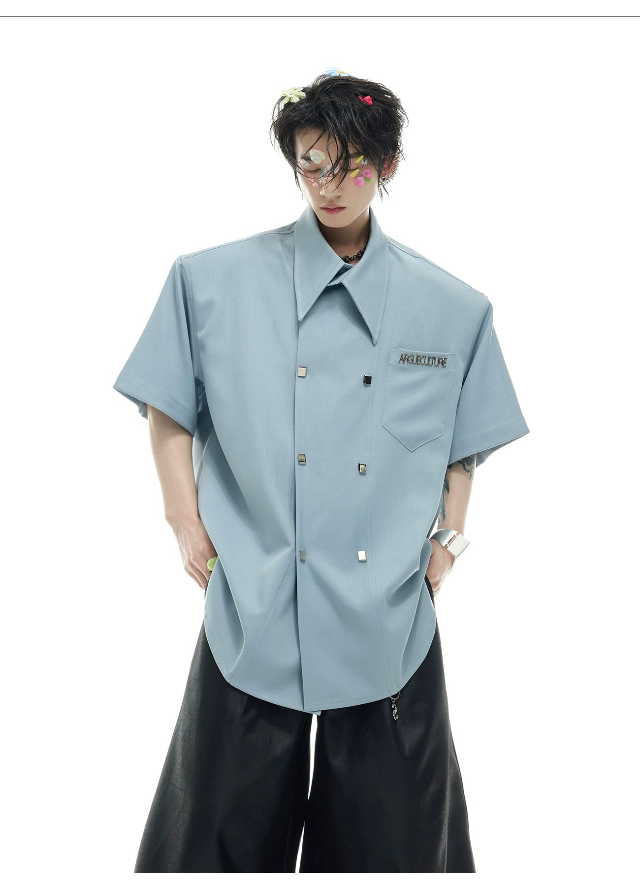 White Oversized Button Down Work Shirt