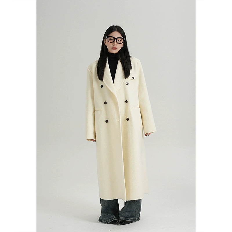 Slate Guardian Double-Breasted Wool Coat