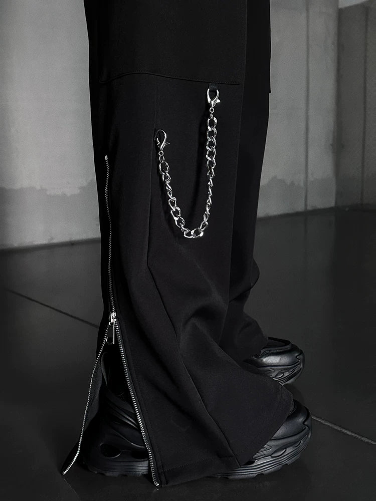Abyss Split-Zip Chain Flare Pants