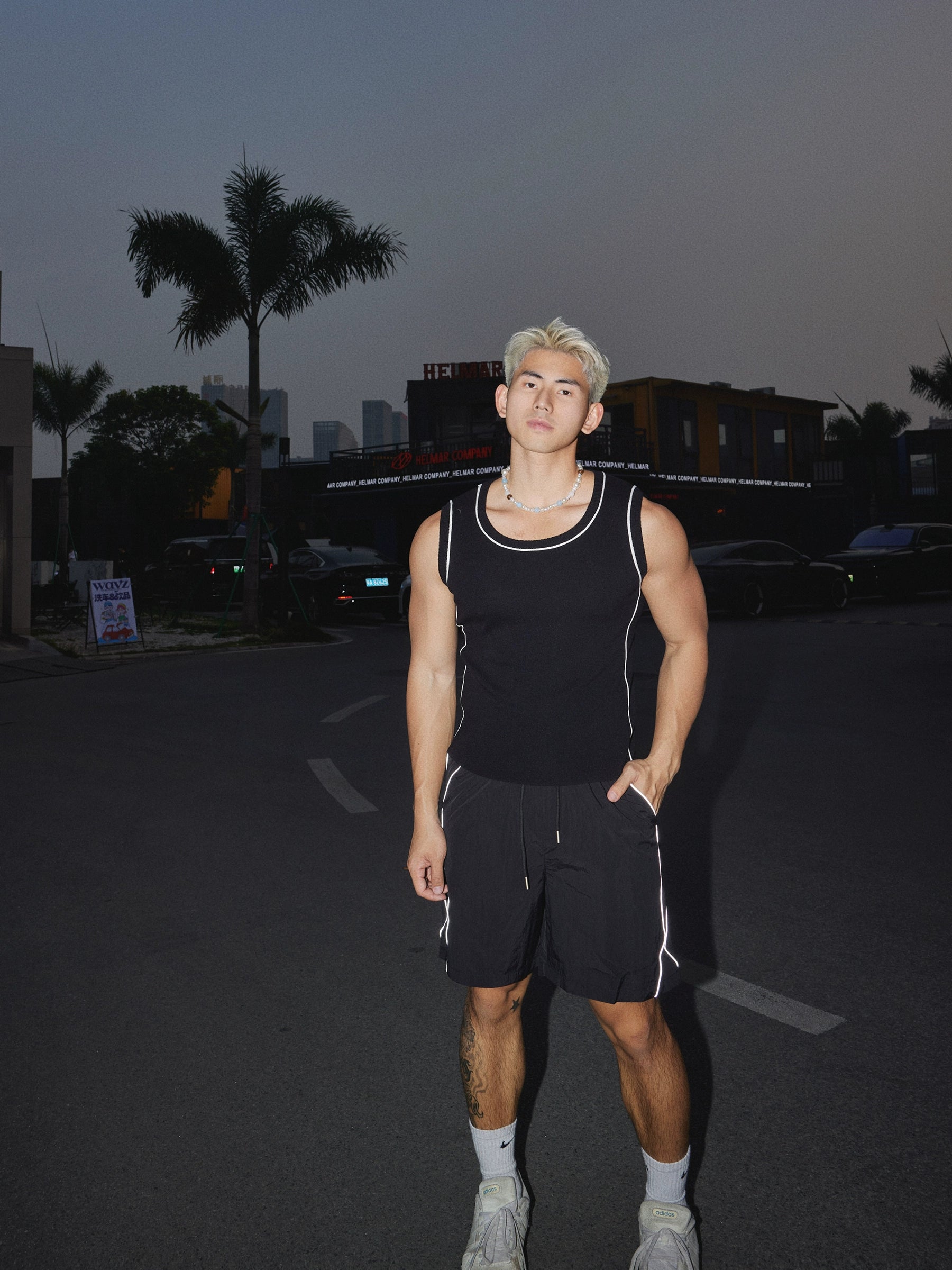 Reflective Stripe Swim Shorts
