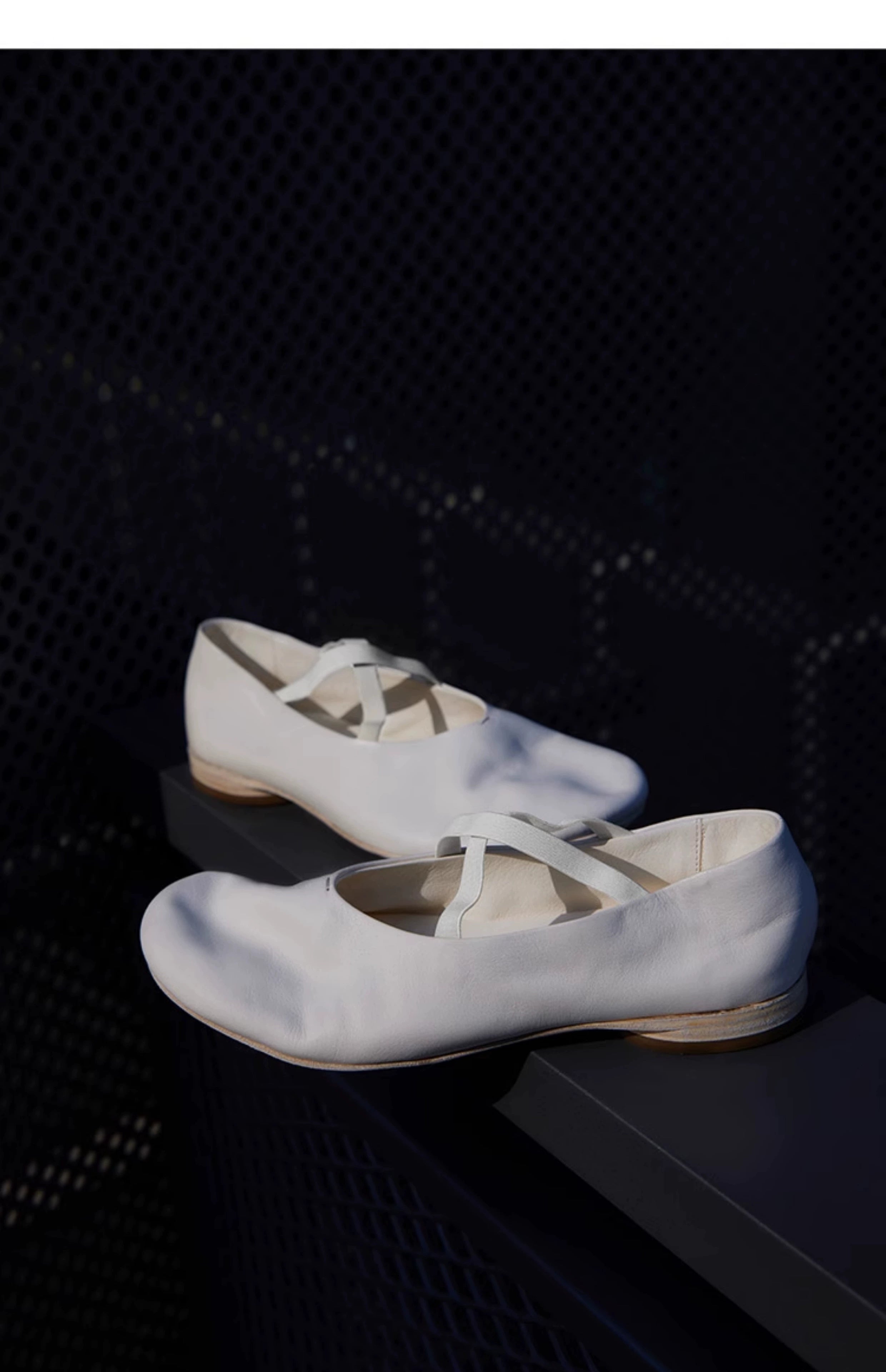 Ballet Flats with Crisscross Elastic Straps