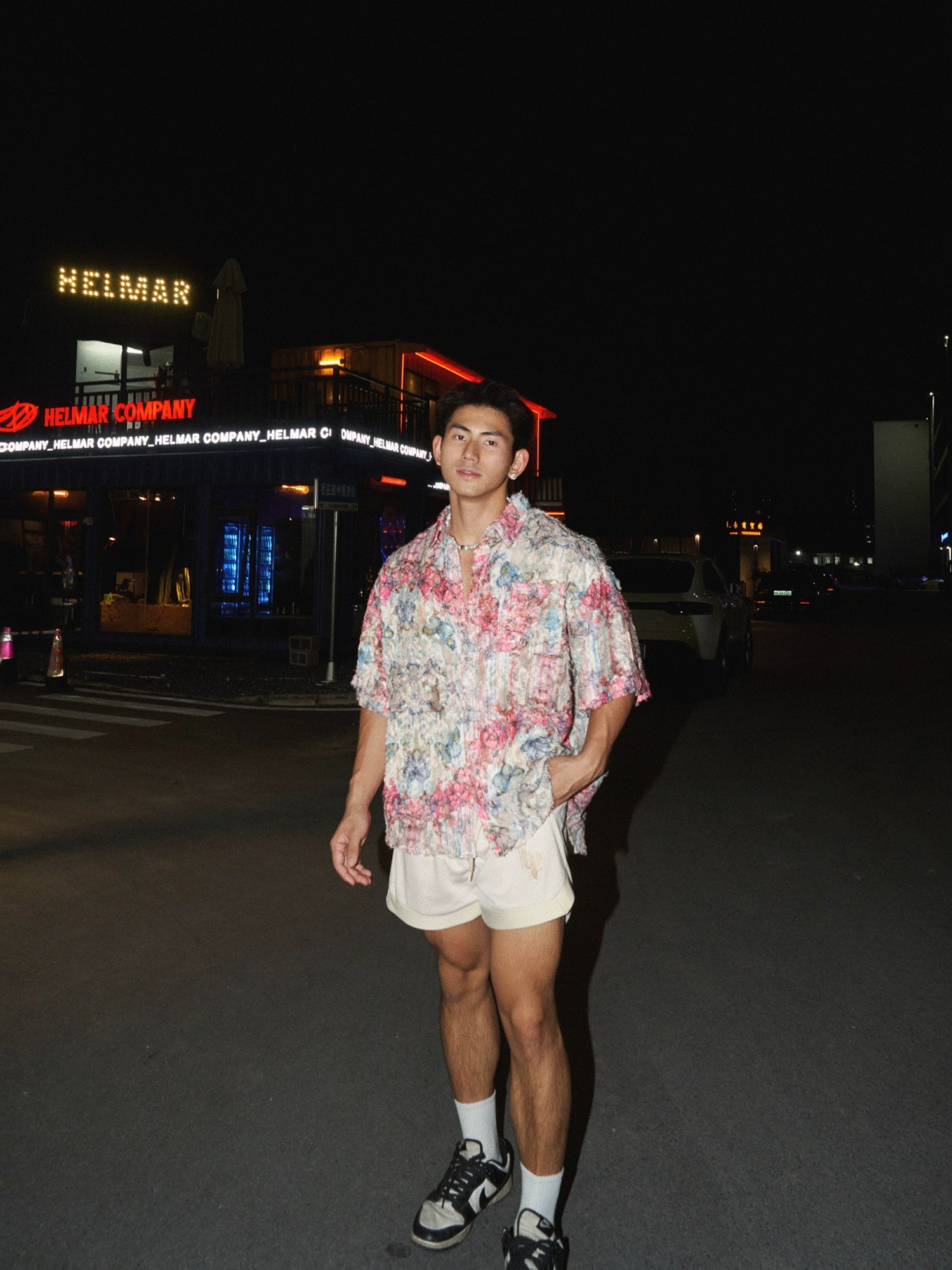 Pastel Watercolor Floral Button Shirt
