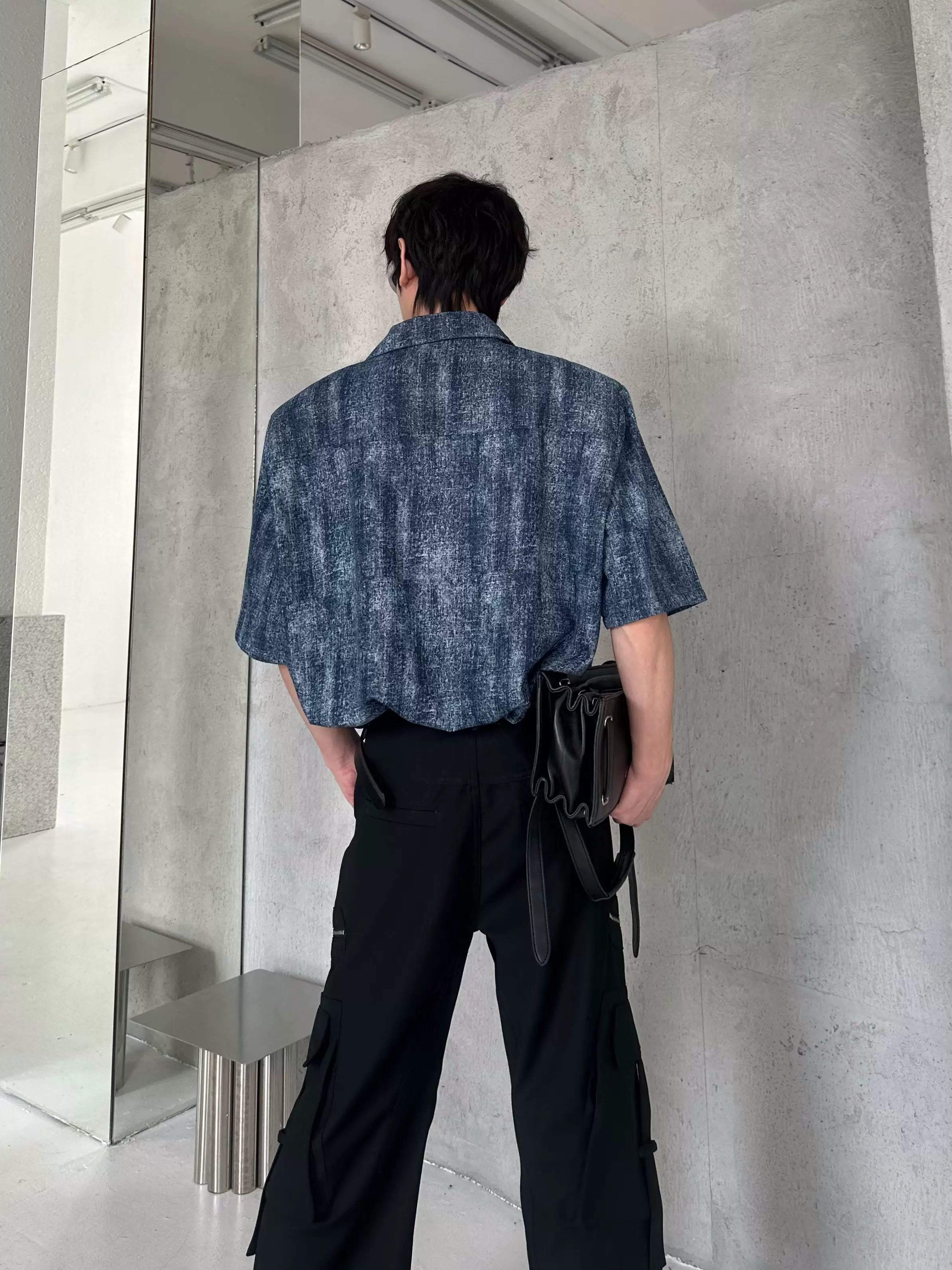 Slate Static Zip Detail Shirt