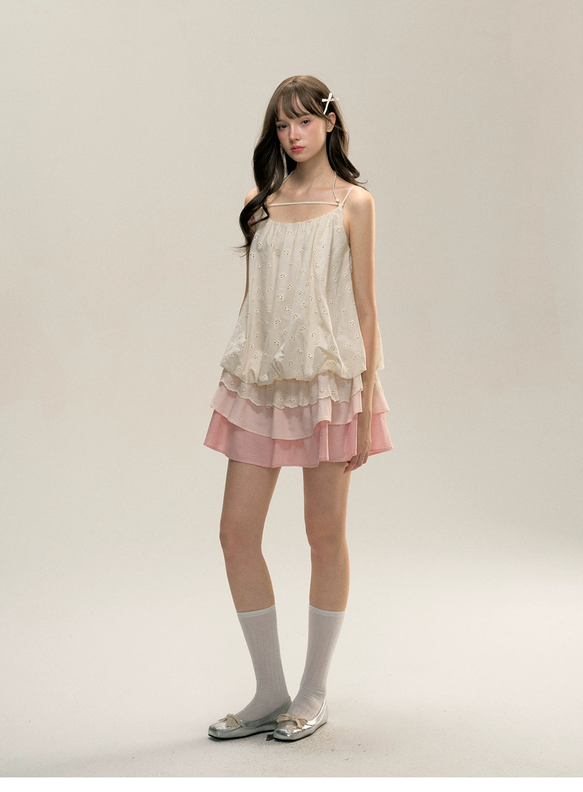 Floral Tiered Ruffle Mini Slip Dress