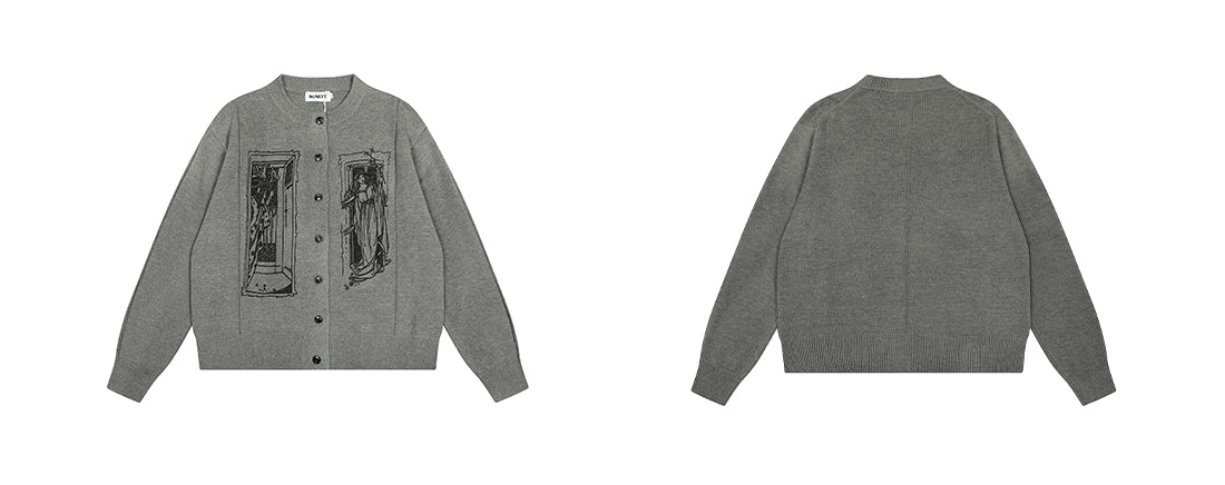 Tarot Window Graphic Knit Cardigan