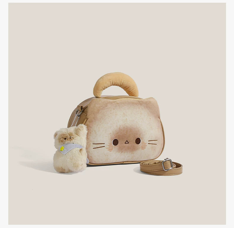 Cinnamon Puff Kitty Barrel Bag