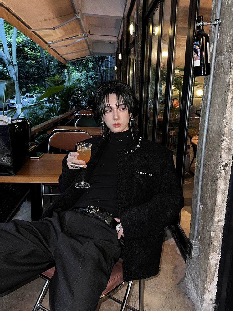 Midnight Relic Pearl-Trace Bouclé Jacket