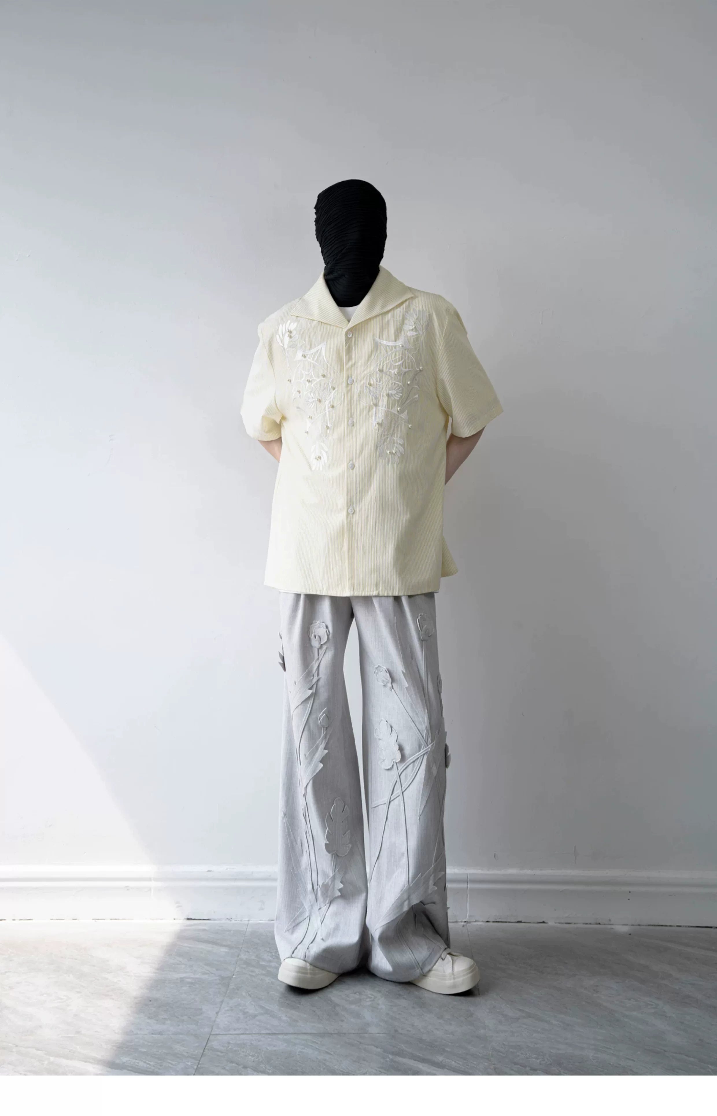Lemon Veil Embroider Camp Shirt