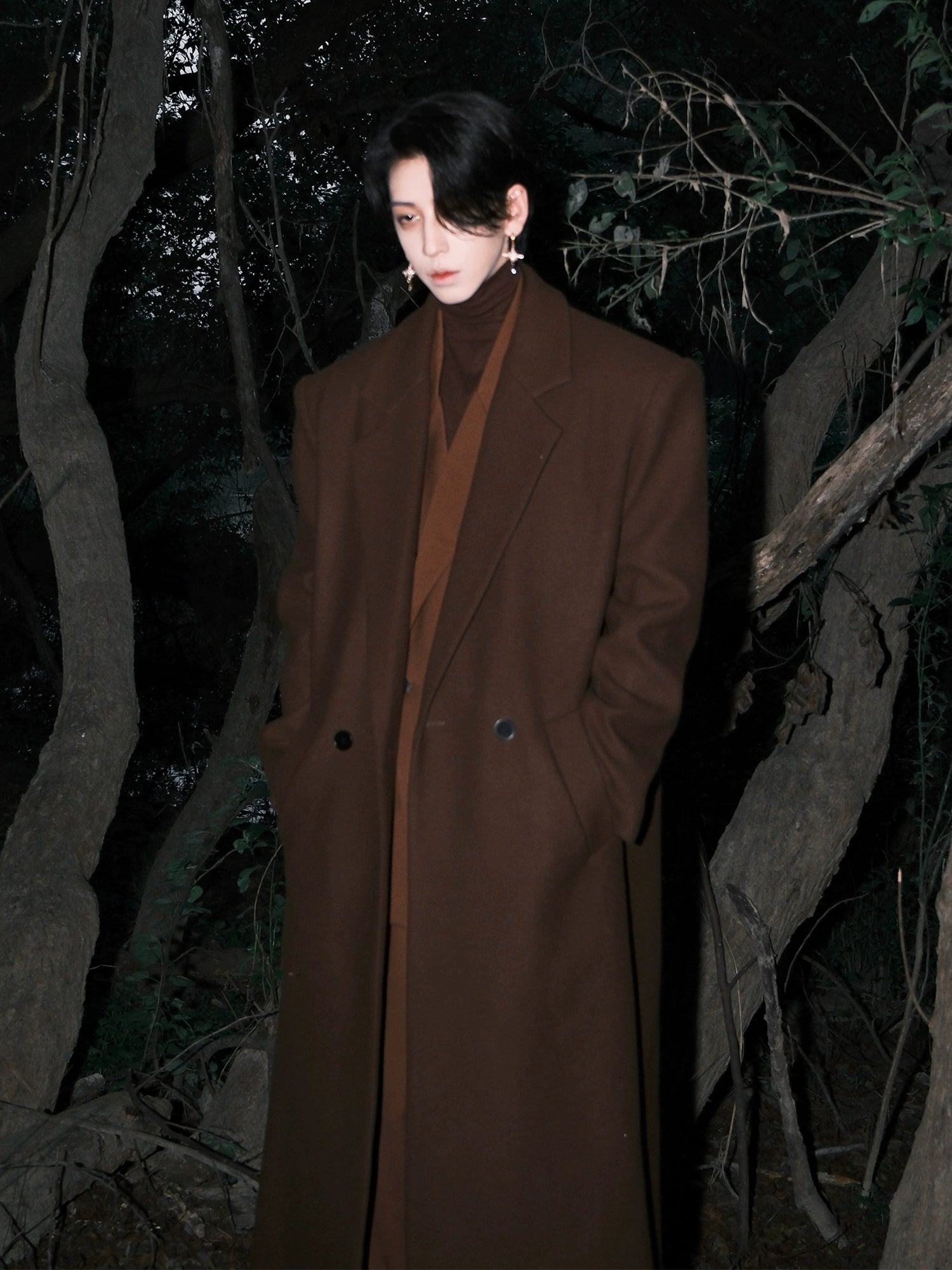 Chestnut Eclipse Wool Overcoat