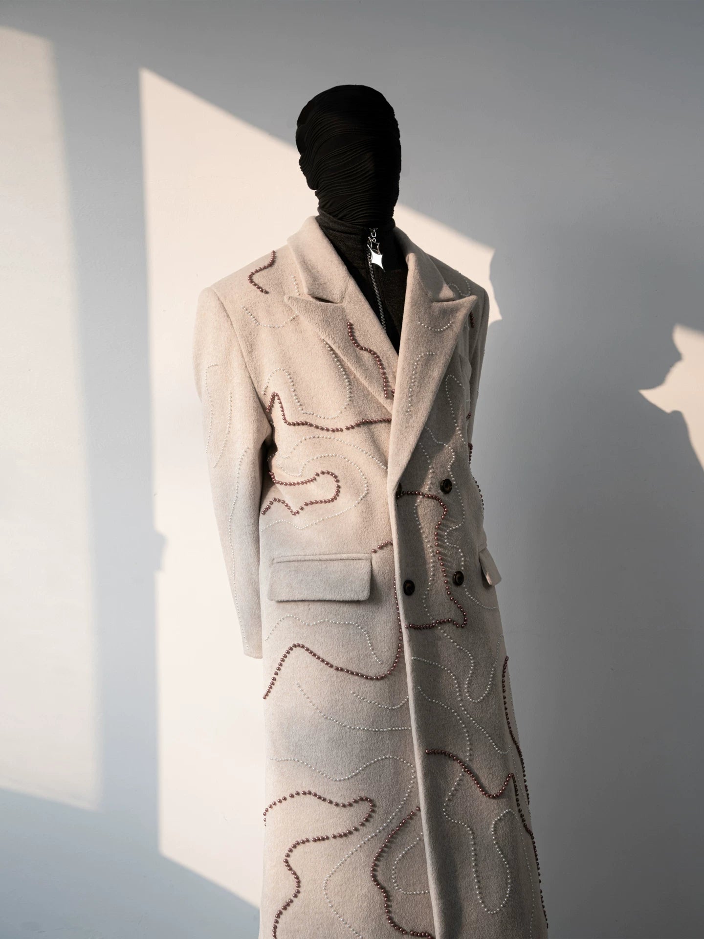 Sandstone Topograph Stitch Coat