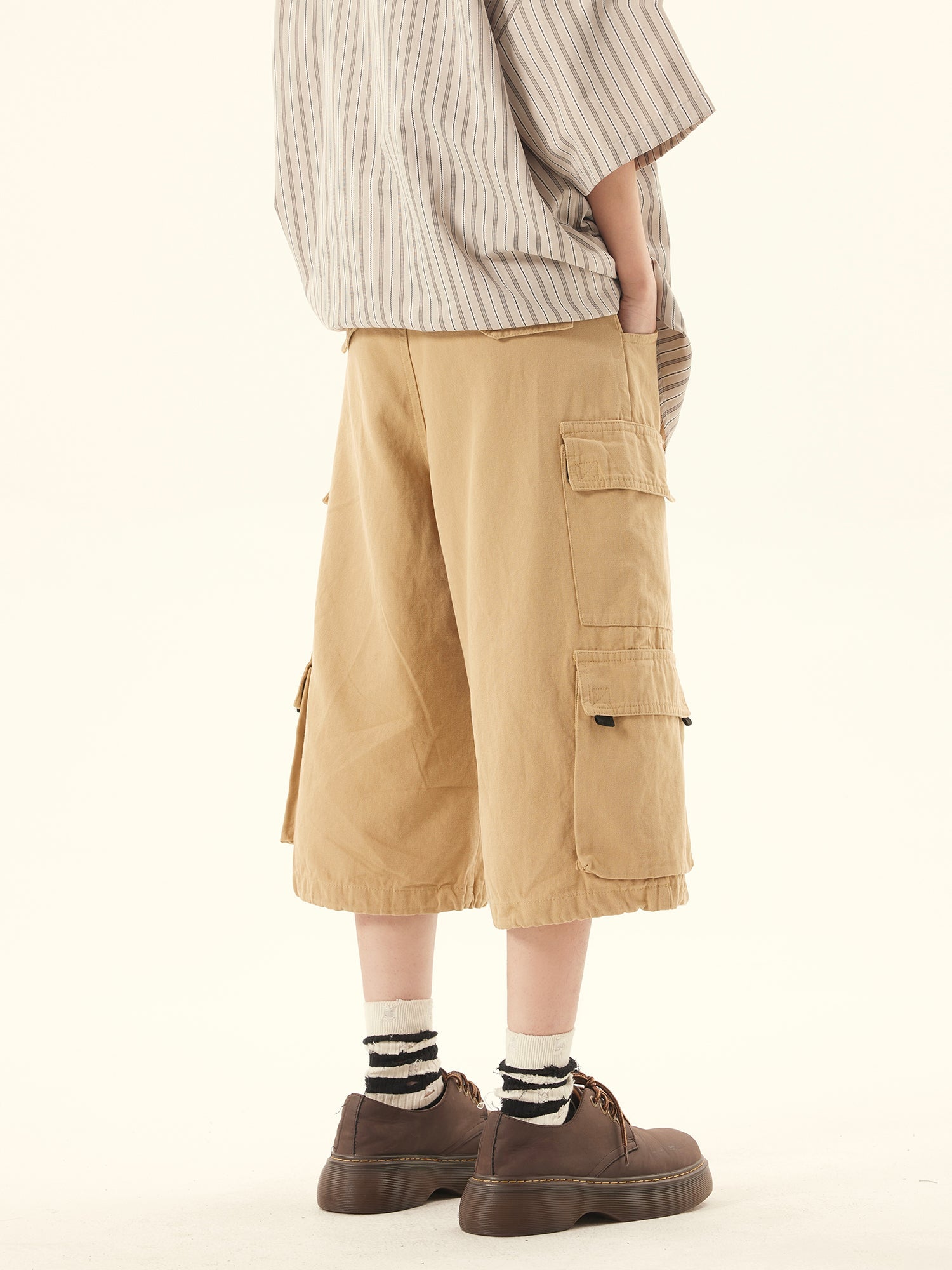 Culottes de carga de color caqui
