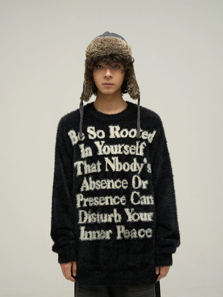 Fuzzy Motivational Quote Sweater