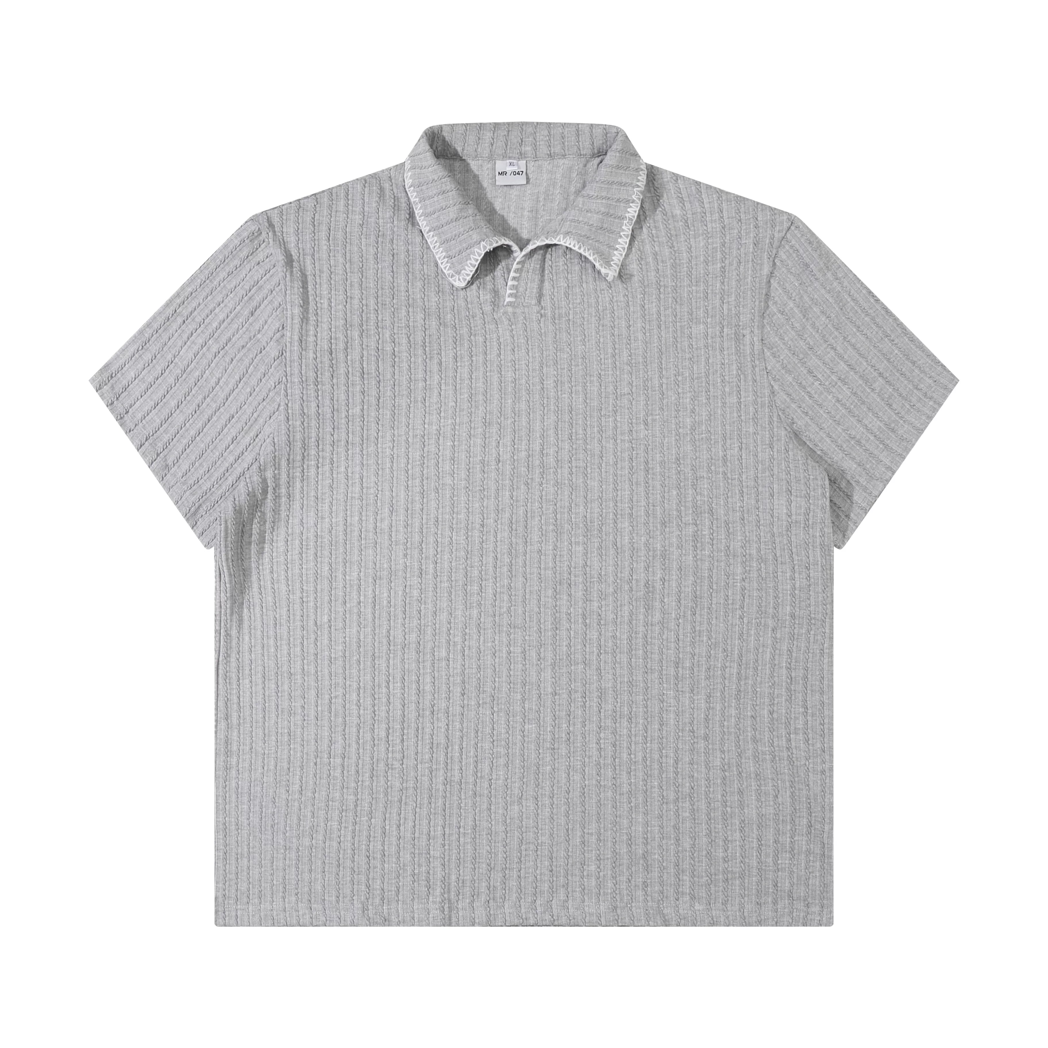 Edge Textured Knit Polo