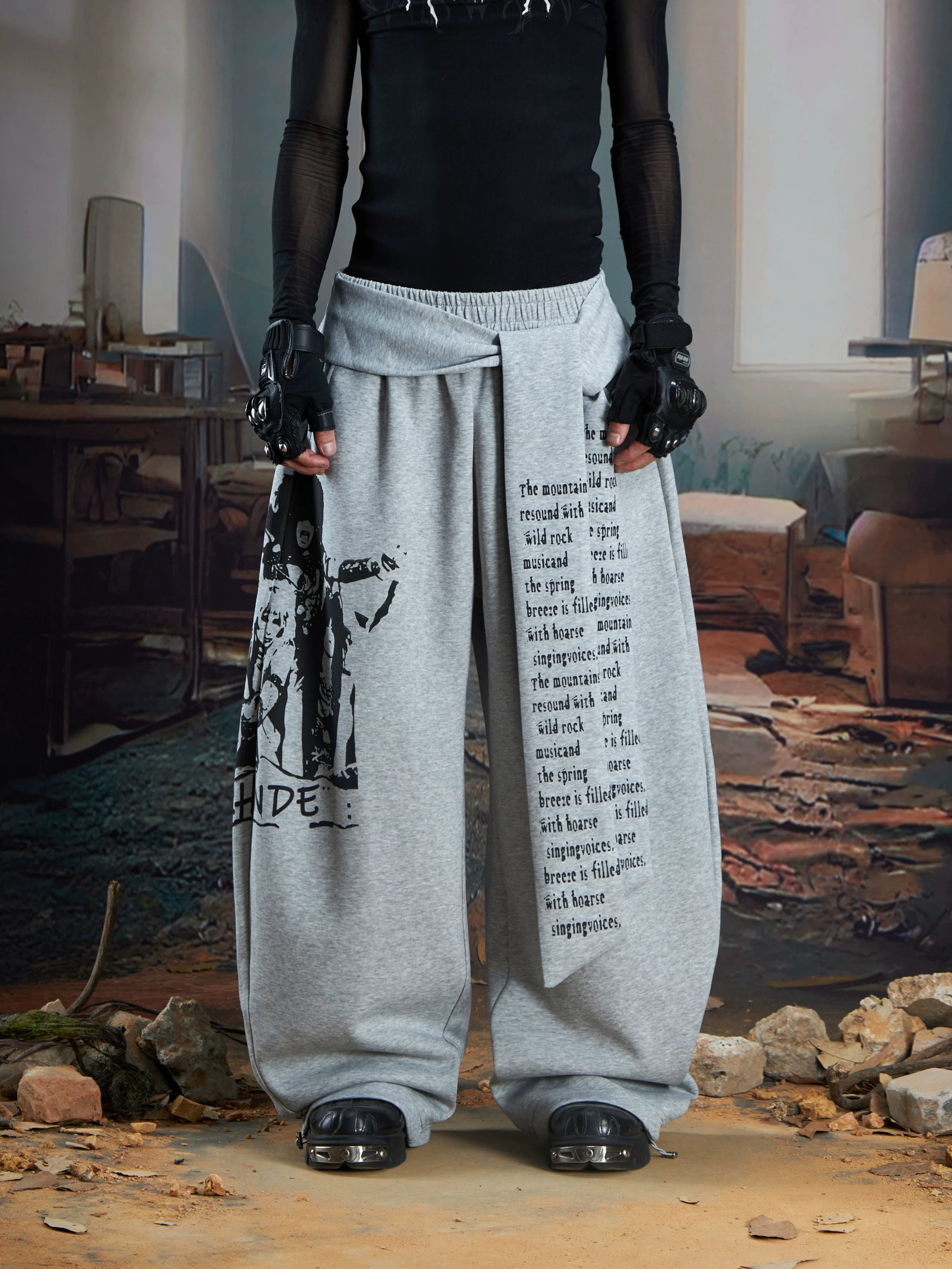 Manifest Verse Draped Panel Joggers