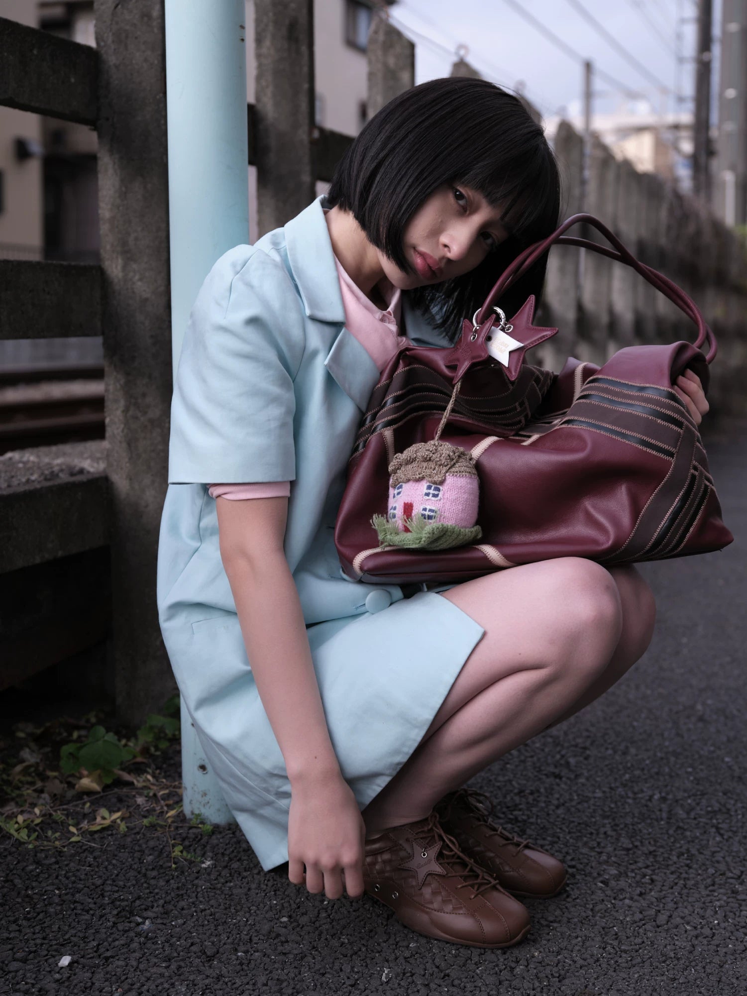 Striped Star Oversized Shoulder Tote - view 1