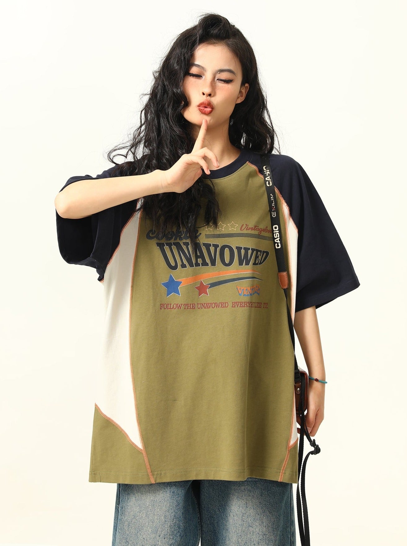 Camiseta Raglan de gran tamaño sin tener