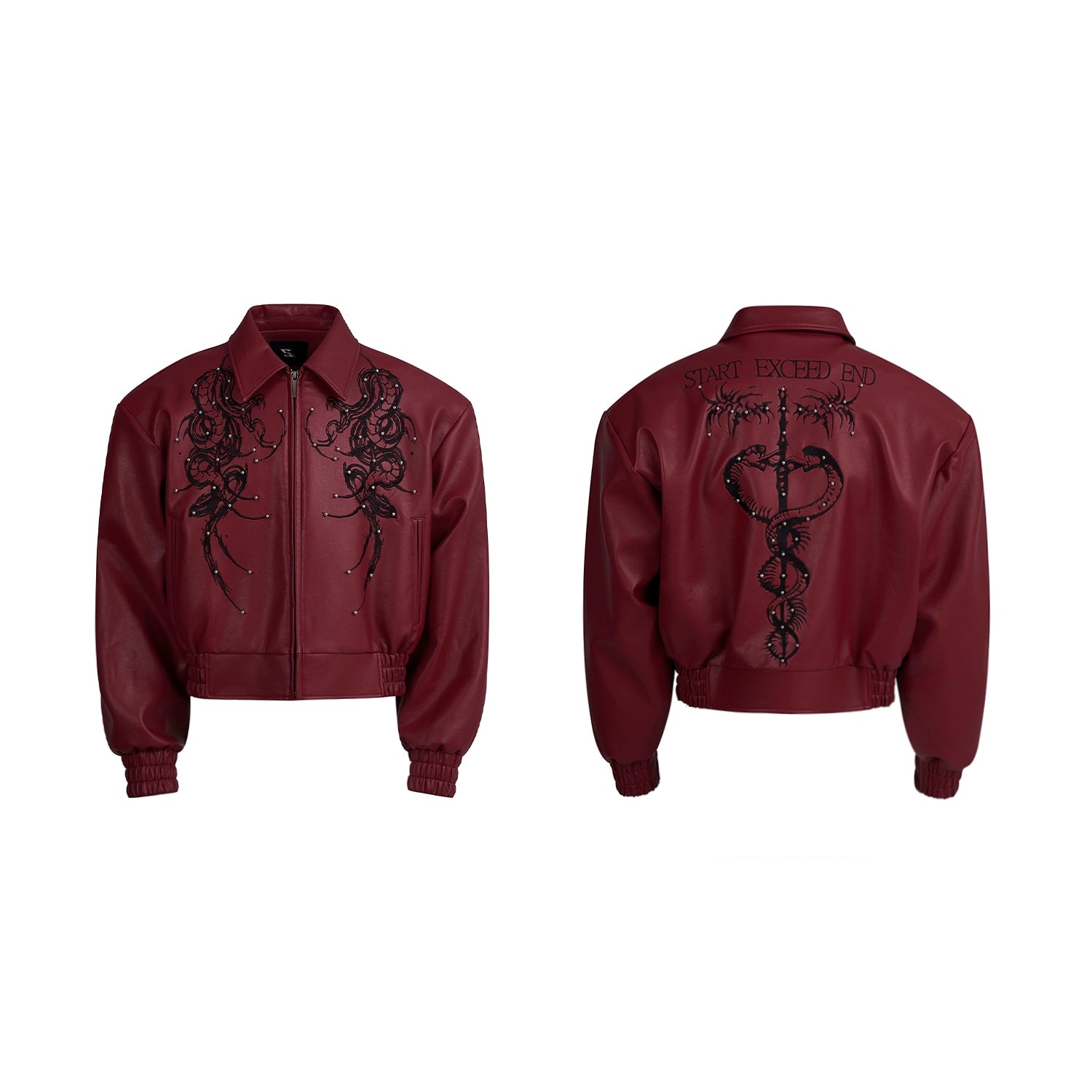 Black Graphic Bomber Jacket