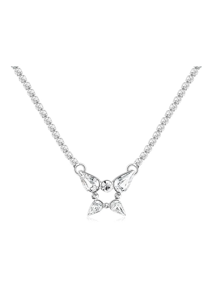 Crystal Butterfly Collar Necklace - view 1