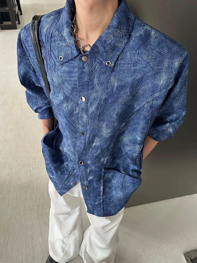 Indigo Drift Textured Shirt