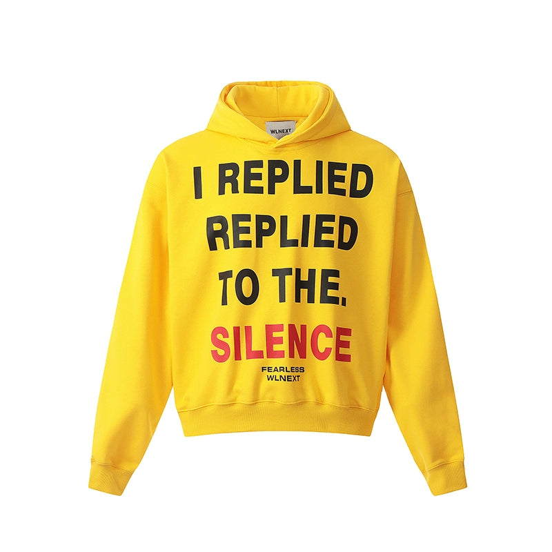 Silence Statement Graphic Hoodie