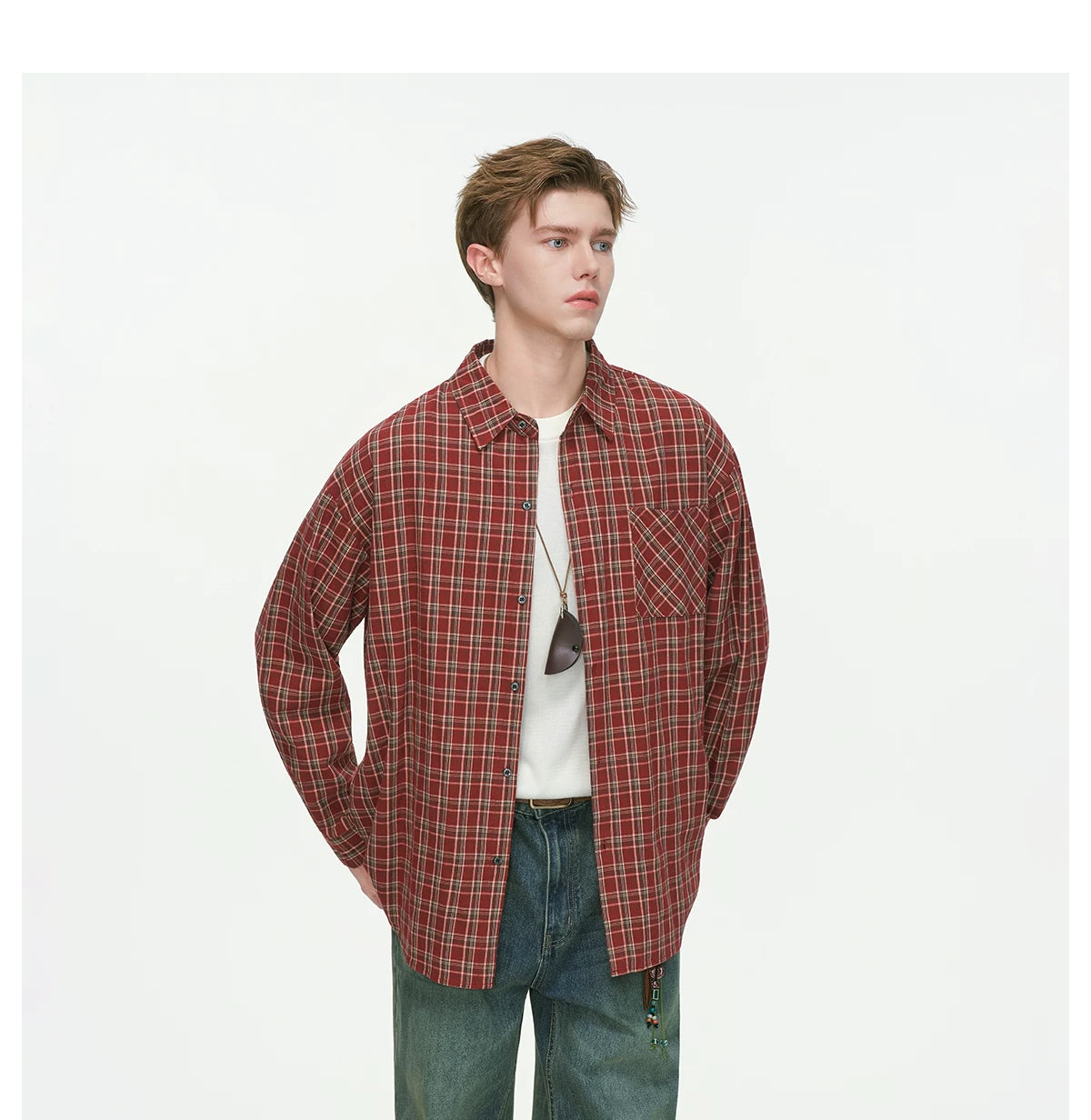 Rust & Coal Oversized Plaid Shirt