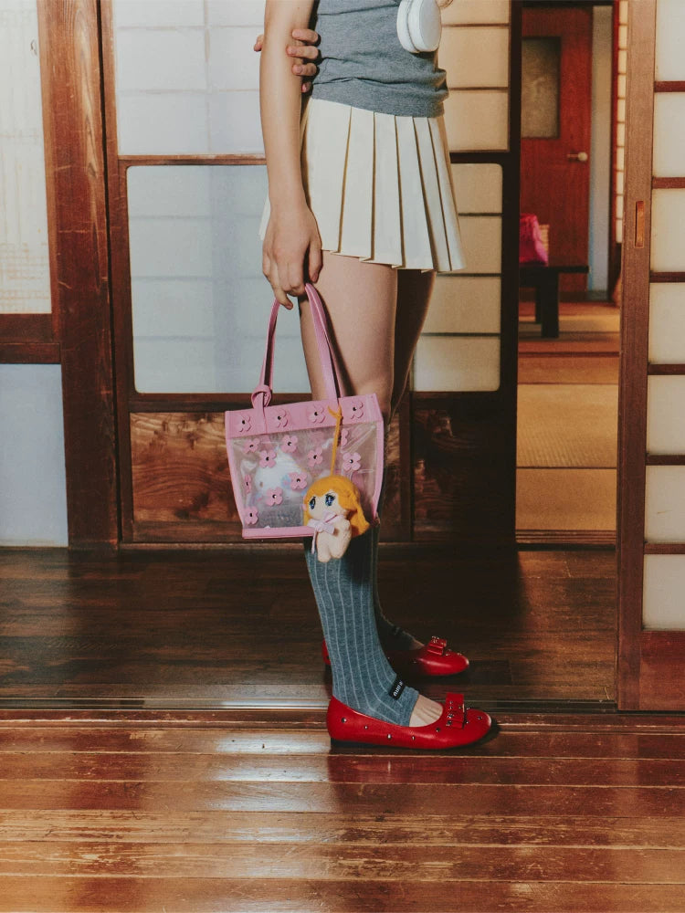 Floral Mesh Mini Tote with Card Pouch - view 2