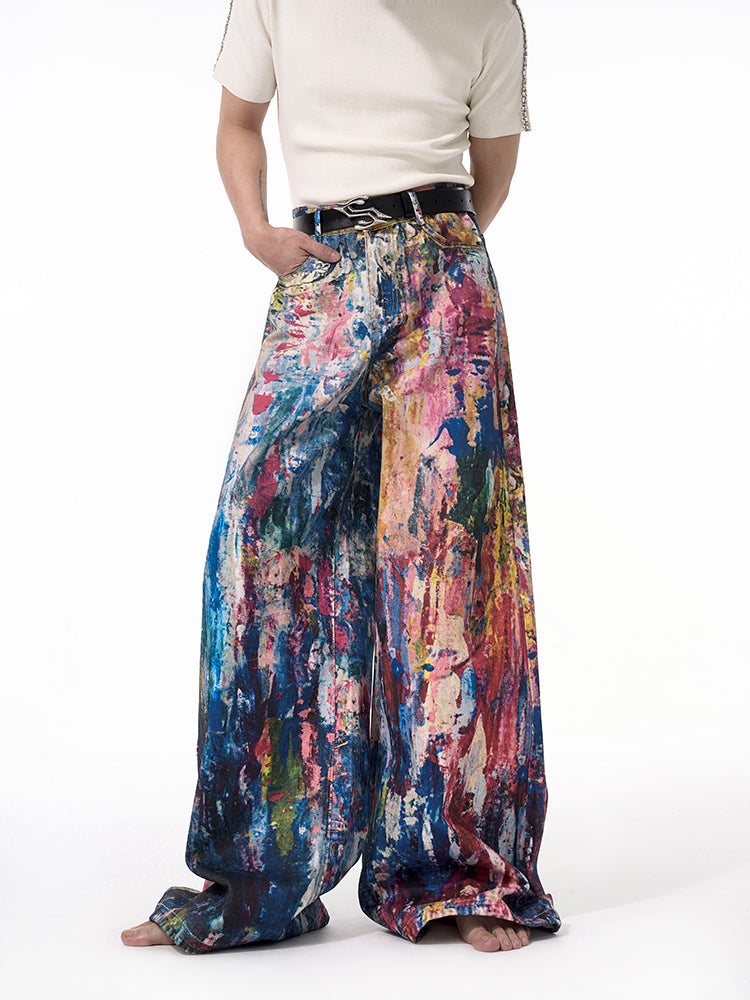 Paint Splatter Jeans