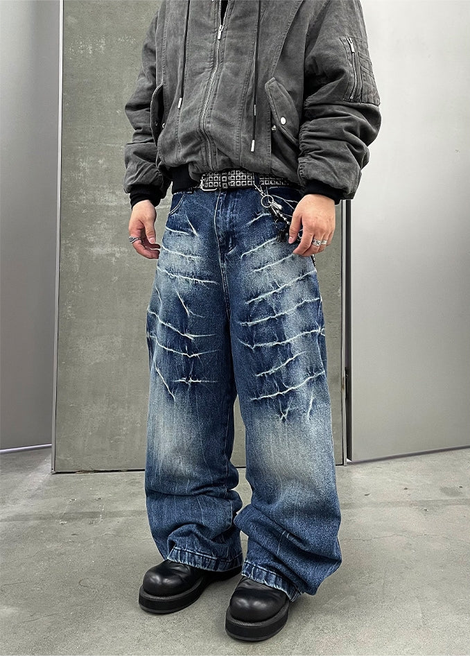 Midnight Shatter Wide Leg Jeans