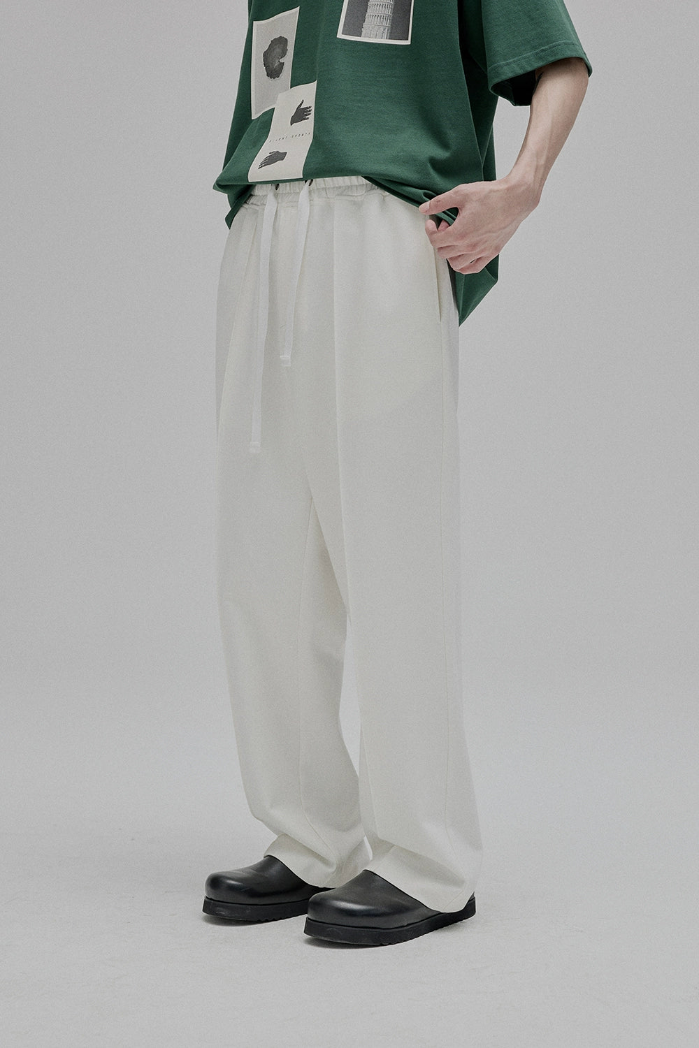 Pantalones completos/cortos de cordón recto