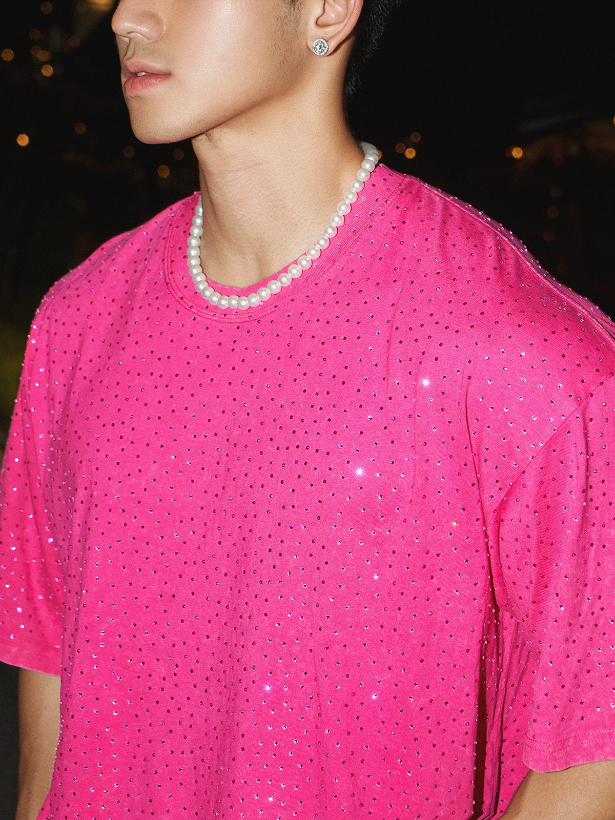 Oversized Rhinestone T-Shirt