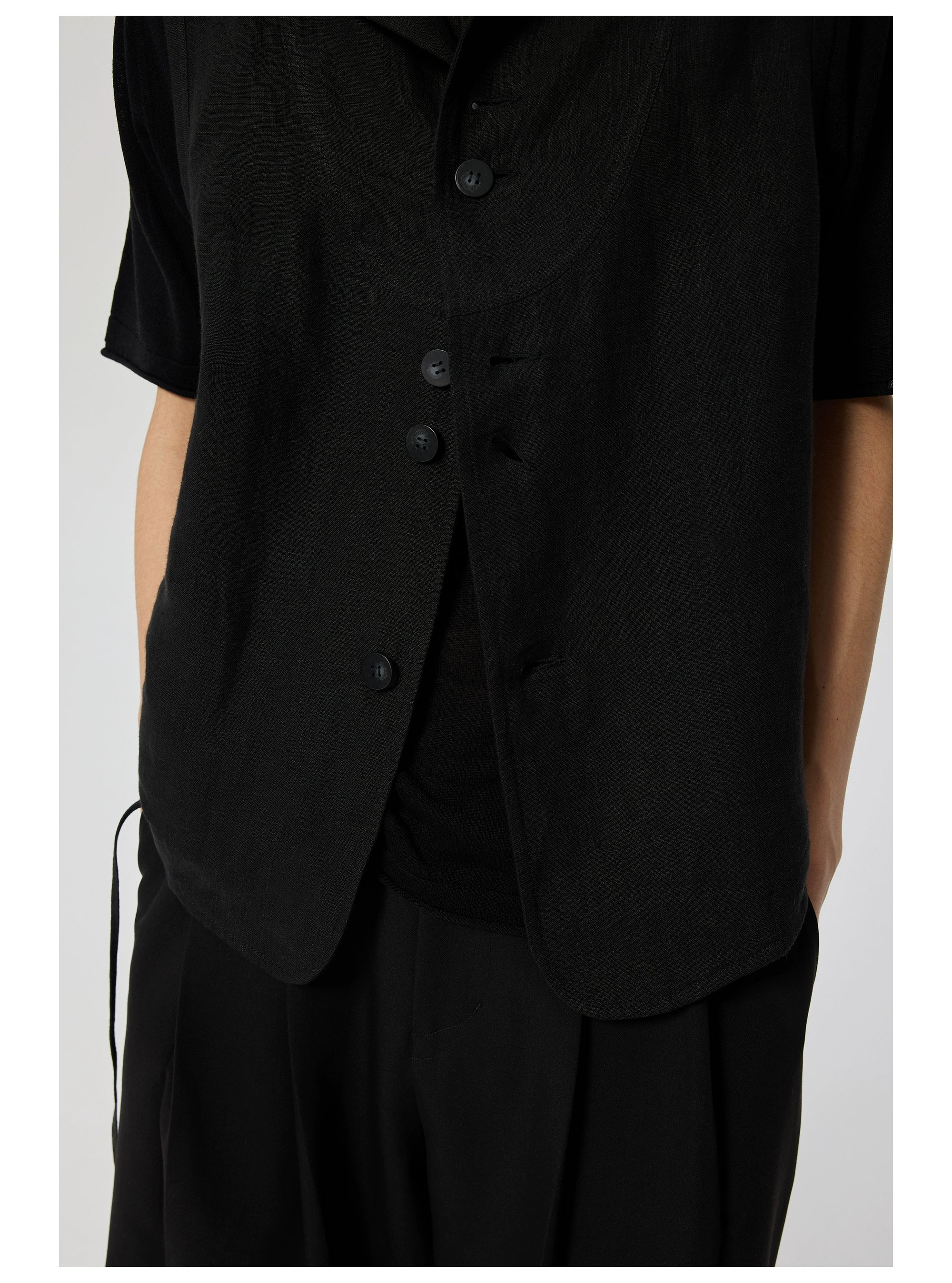Sleeveless Button-Up Vest